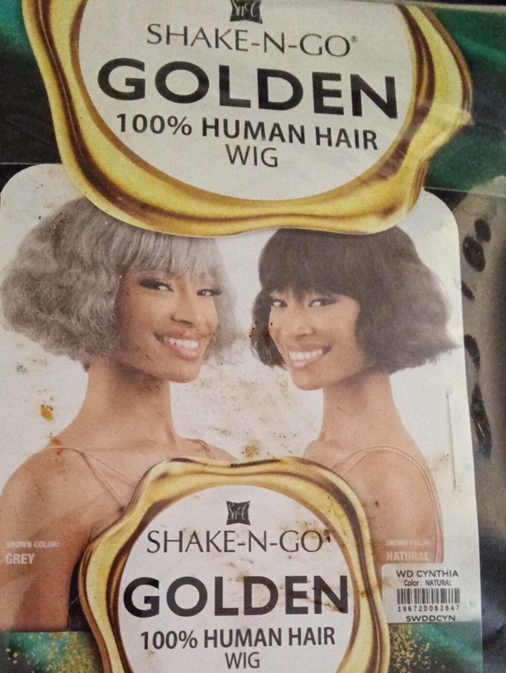 Shake n Go 100% Human Hair Wig - Dark brown Natural New Bob
